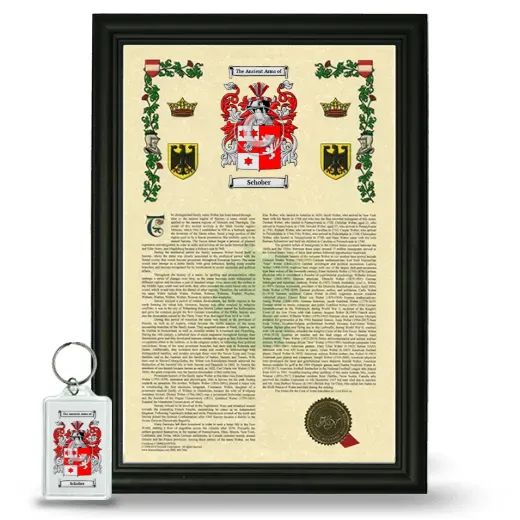 Schober Framed Armorial History and Keychain - Black