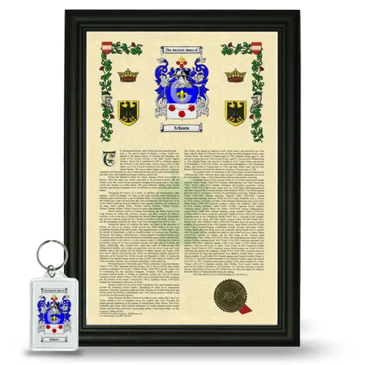 Schoen Framed Armorial History and Keychain - Black