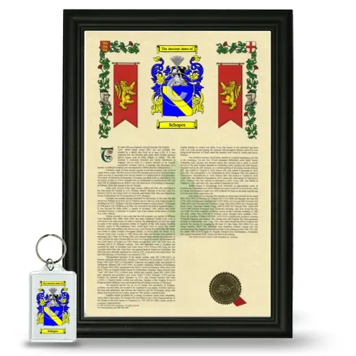 Schopes Framed Armorial History and Keychain - Black