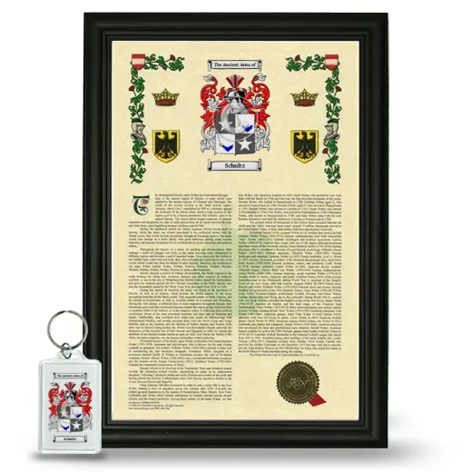 Schultz Framed Armorial History and Keychain - Black