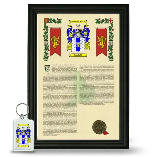 Scorfield Framed Armorial History and Keychain - Black