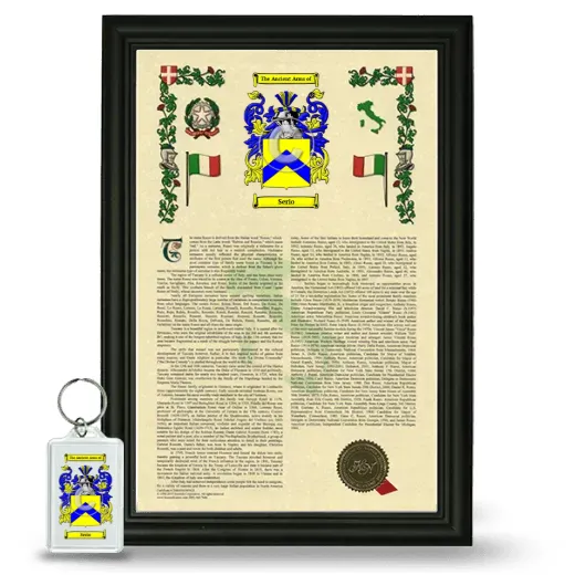 Serio Framed Armorial History and Keychain - Black