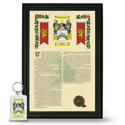Sevant Framed Armorial History and Keychain - Black