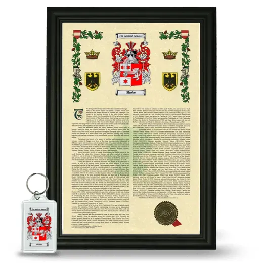 Shobe Framed Armorial History and Keychain - Black
