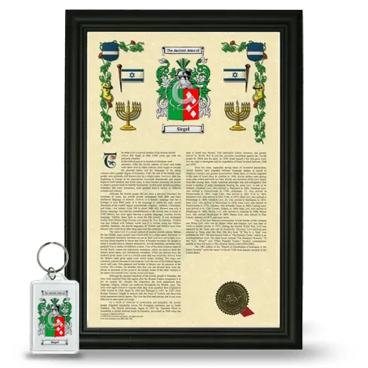 Siegel Framed Armorial History and Keychain - Black