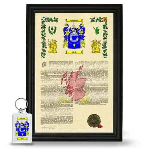 Sieth Framed Armorial History and Keychain - Black