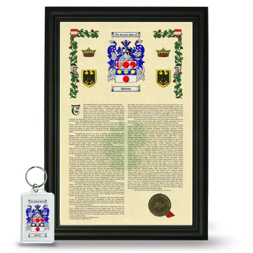 Sievers Framed Armorial History and Keychain - Black