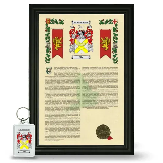 Silke Framed Armorial History and Keychain - Black