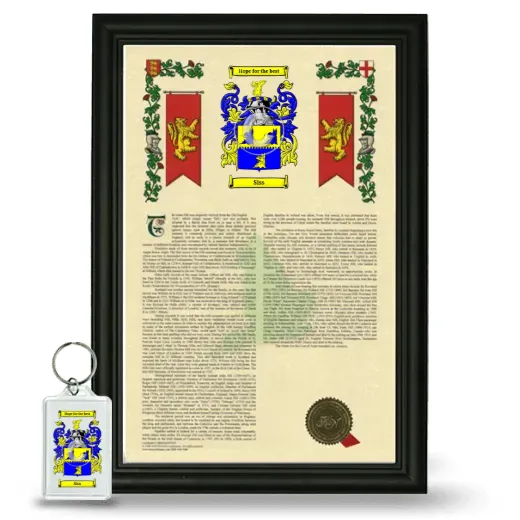 Siss Framed Armorial History and Keychain - Black