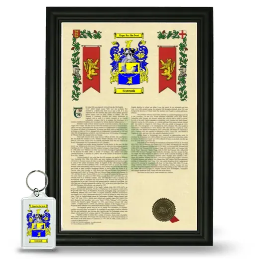 Sistrunk Framed Armorial History and Keychain - Black