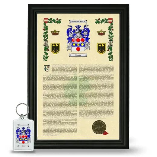 Sivers Framed Armorial History and Keychain - Black