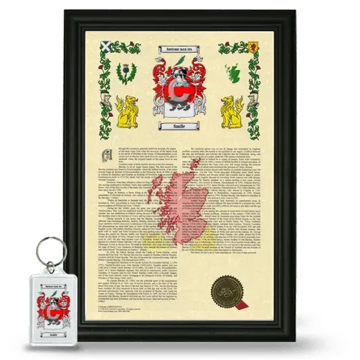 Smile Framed Armorial History and Keychain - Black