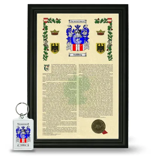 Stahlberg Framed Armorial History and Keychain - Black