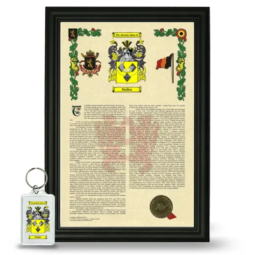 Stalins Framed Armorial History and Keychain - Black