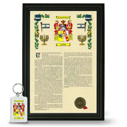 Stearns Framed Armorial History and Keychain - Black