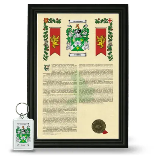 Sterray Framed Armorial History and Keychain - Black