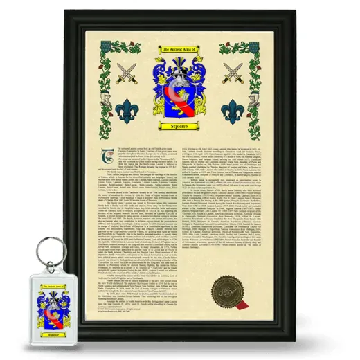 Stpierre Framed Armorial History and Keychain - Black