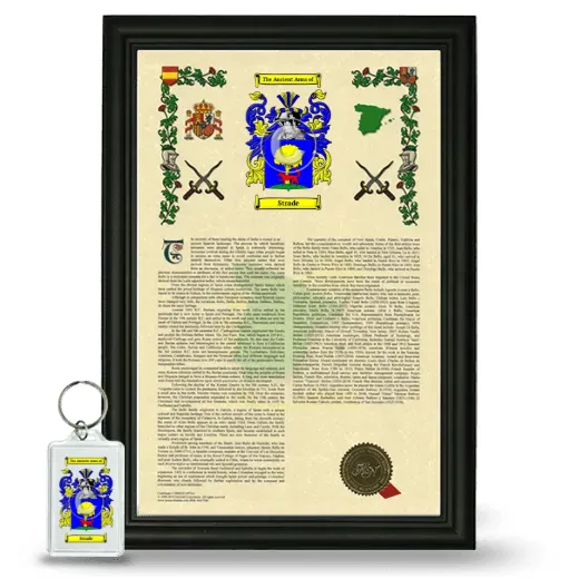 Strade Framed Armorial History and Keychain - Black