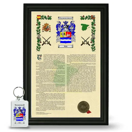 Styx Framed Armorial History and Keychain - Black