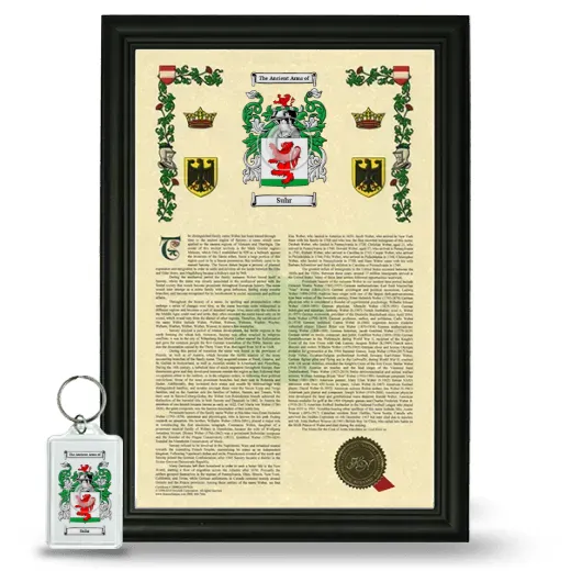 Suhr Framed Armorial History and Keychain - Black