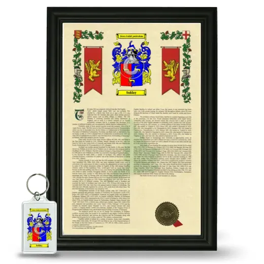 Suklay Framed Armorial History and Keychain - Black