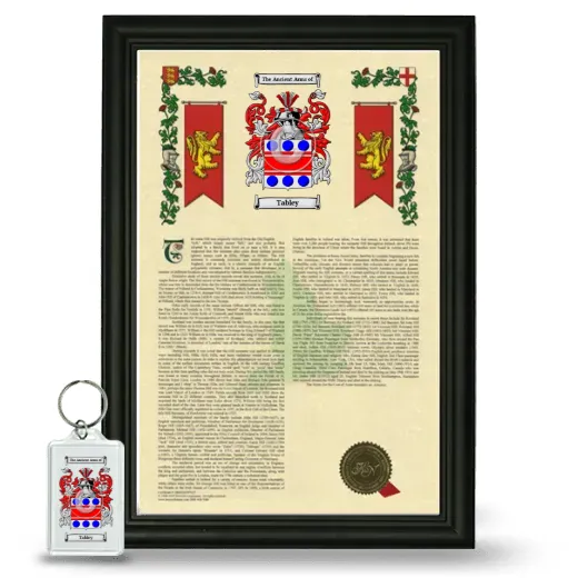 Tabley Framed Armorial History and Keychain - Black