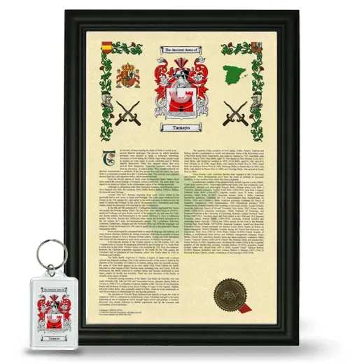 Tamayo Framed Armorial History and Keychain - Black
