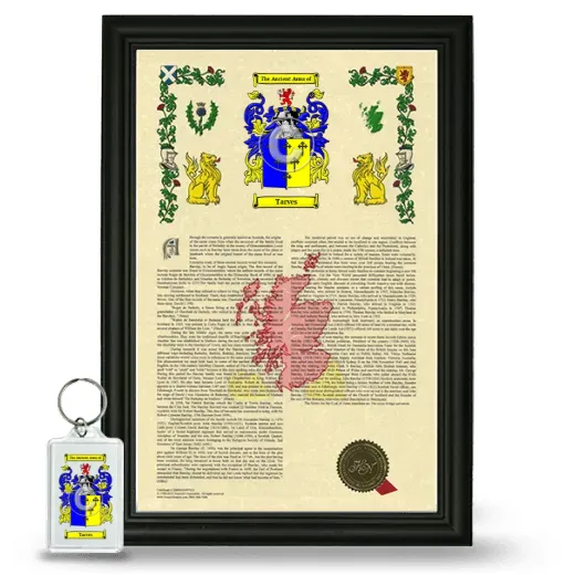 Tarves Framed Armorial History and Keychain - Black