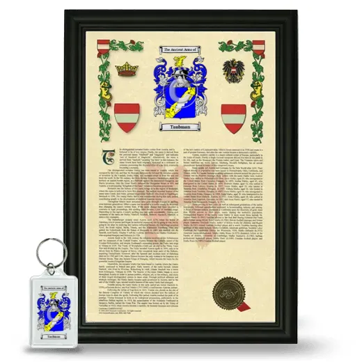 Taubman Framed Armorial History and Keychain - Black