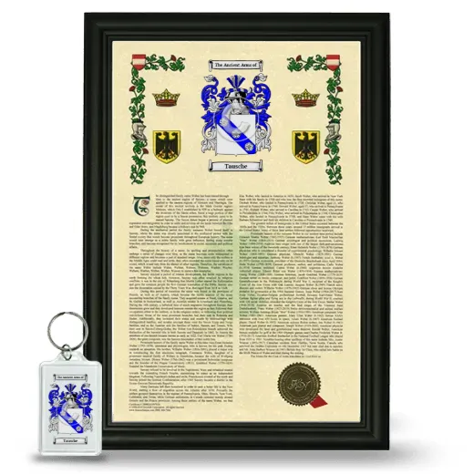 Tausche Framed Armorial History and Keychain - Black