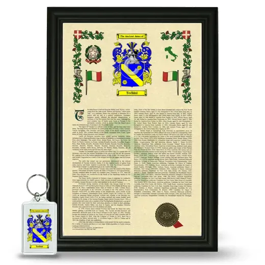 Techini Framed Armorial History and Keychain - Black