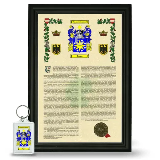 Tegen Framed Armorial History and Keychain - Black