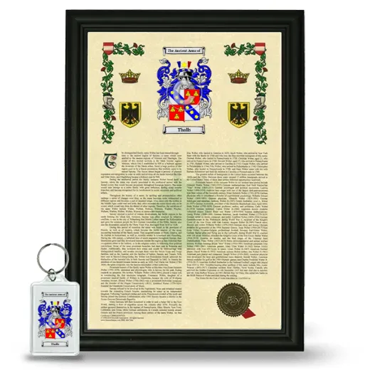 Thalls Framed Armorial History and Keychain - Black