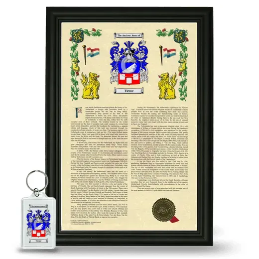 Tieme Framed Armorial History and Keychain - Black