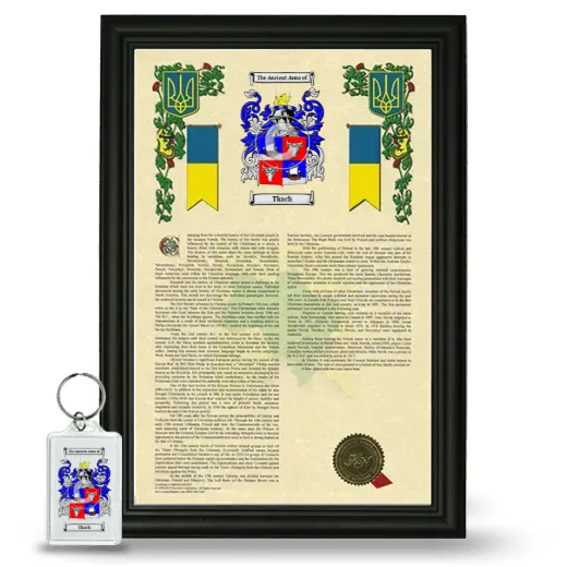 Tkach Framed Armorial History and Keychain - Black