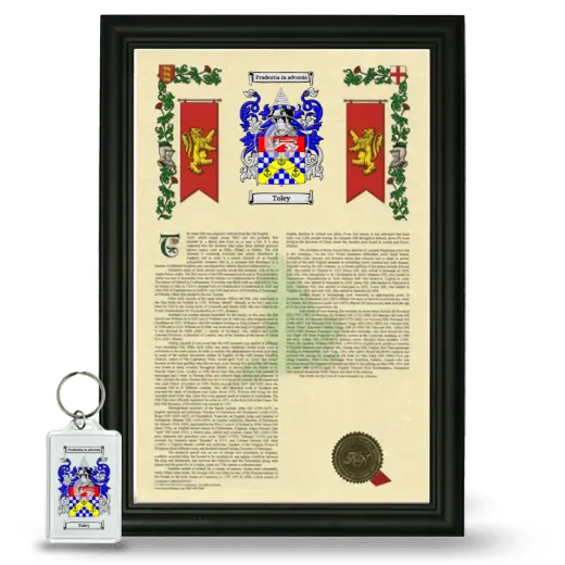 Toley Framed Armorial History and Keychain - Black