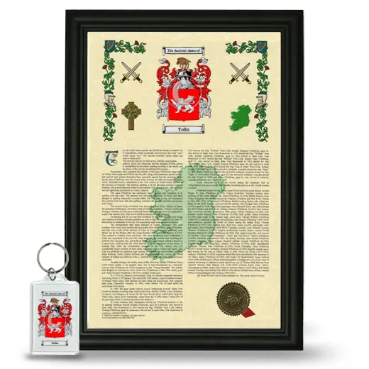 Tolin Framed Armorial History and Keychain - Black