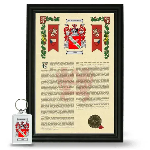 Toma Framed Armorial History and Keychain - Black