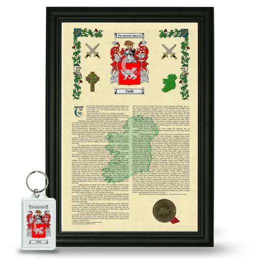 Toole Framed Armorial History and Keychain - Black