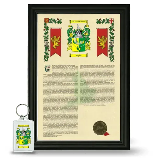 Topler Framed Armorial History and Keychain - Black