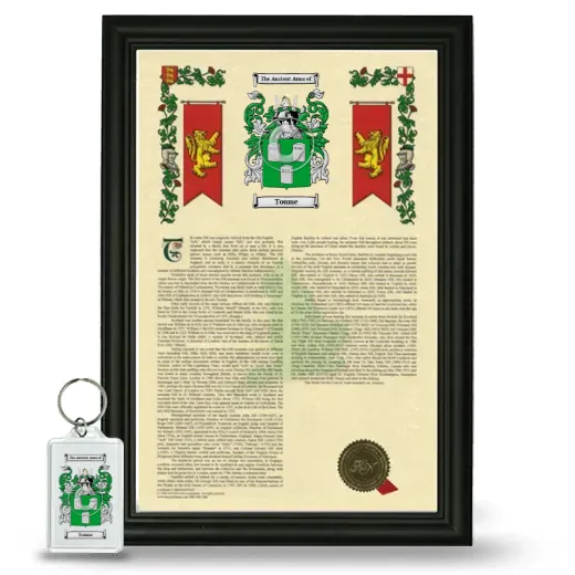 Toume Framed Armorial History and Keychain - Black