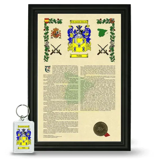 Traba Framed Armorial History and Keychain - Black