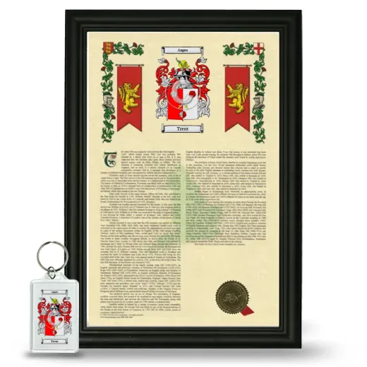 Trent Framed Armorial History and Keychain - Black