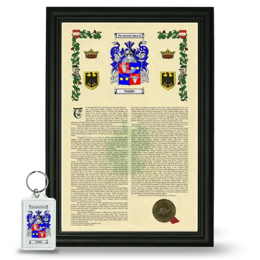 Trinkle Framed Armorial History and Keychain - Black