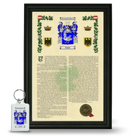Troust Framed Armorial History and Keychain - Black