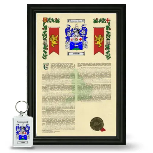 Trundle Framed Armorial History and Keychain - Black