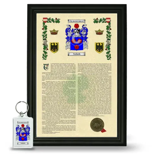 Tschech Framed Armorial History and Keychain - Black