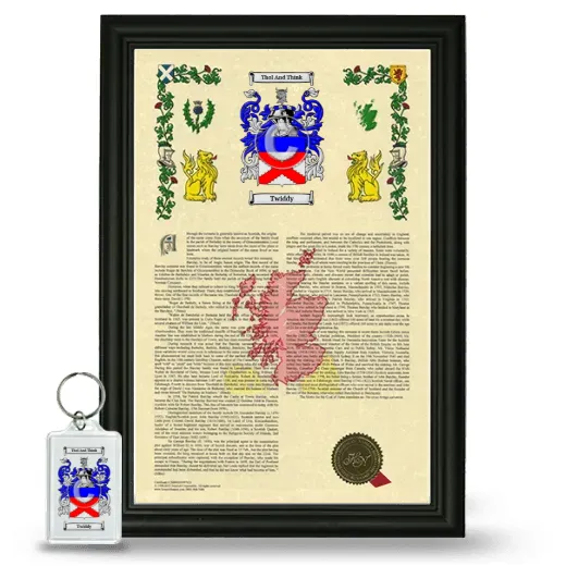 Twiddy Framed Armorial History and Keychain - Black
