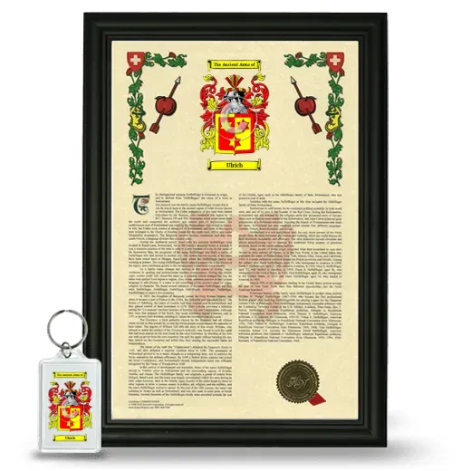 Ulrich Framed Armorial History and Keychain - Black