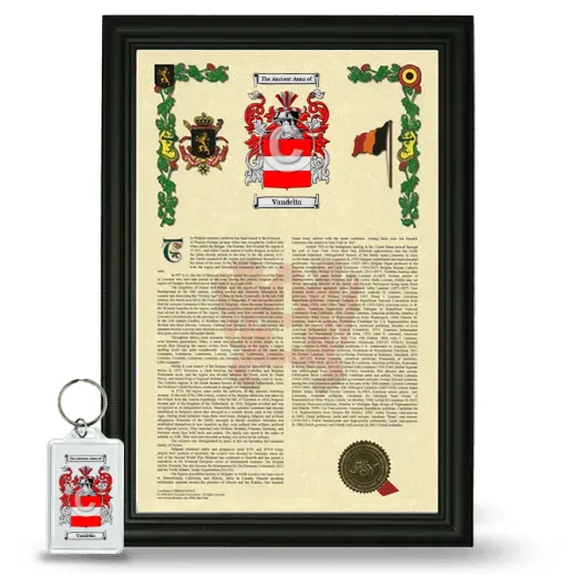 Vandelin Framed Armorial History and Keychain - Black
